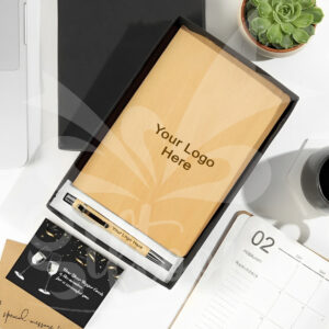 2 in 1 Wooden Box – Premium Multifunctional Desk Organizer for Office and Corporate Gifting