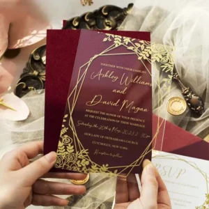 Acrylic Wedding Cards – Luxury Transparent Invitations for Elegant and Modern Wedding Celebrations