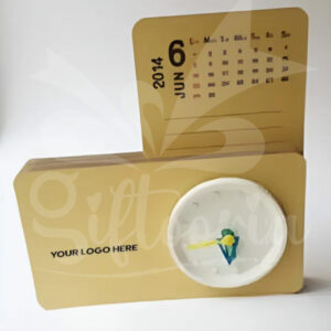 Analog Desk Clock with Built-in Calendar for Office and Home Use