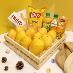 Juicy Mango Basket – Handpicked Fresh Ripe Mangoes Packed in a Seasonal Fruit Basket for Gifting or Personal Enjoyment