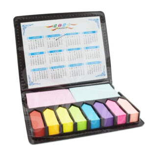 Mini Desk Calendar with Sticky Notes – Compact Office Organizer for Daily Planning