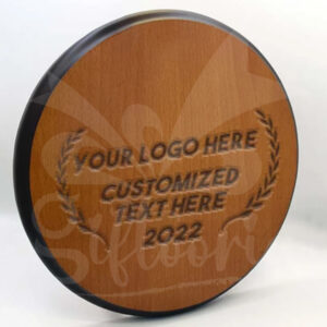 Oakshield Plaque – Custom Engraved Wooden Recognition Award for Corporate and Academic Use