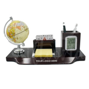 Traditional Wooden Desk Organizer – Classic Executive Office Accessory with Multi-Compartment Design