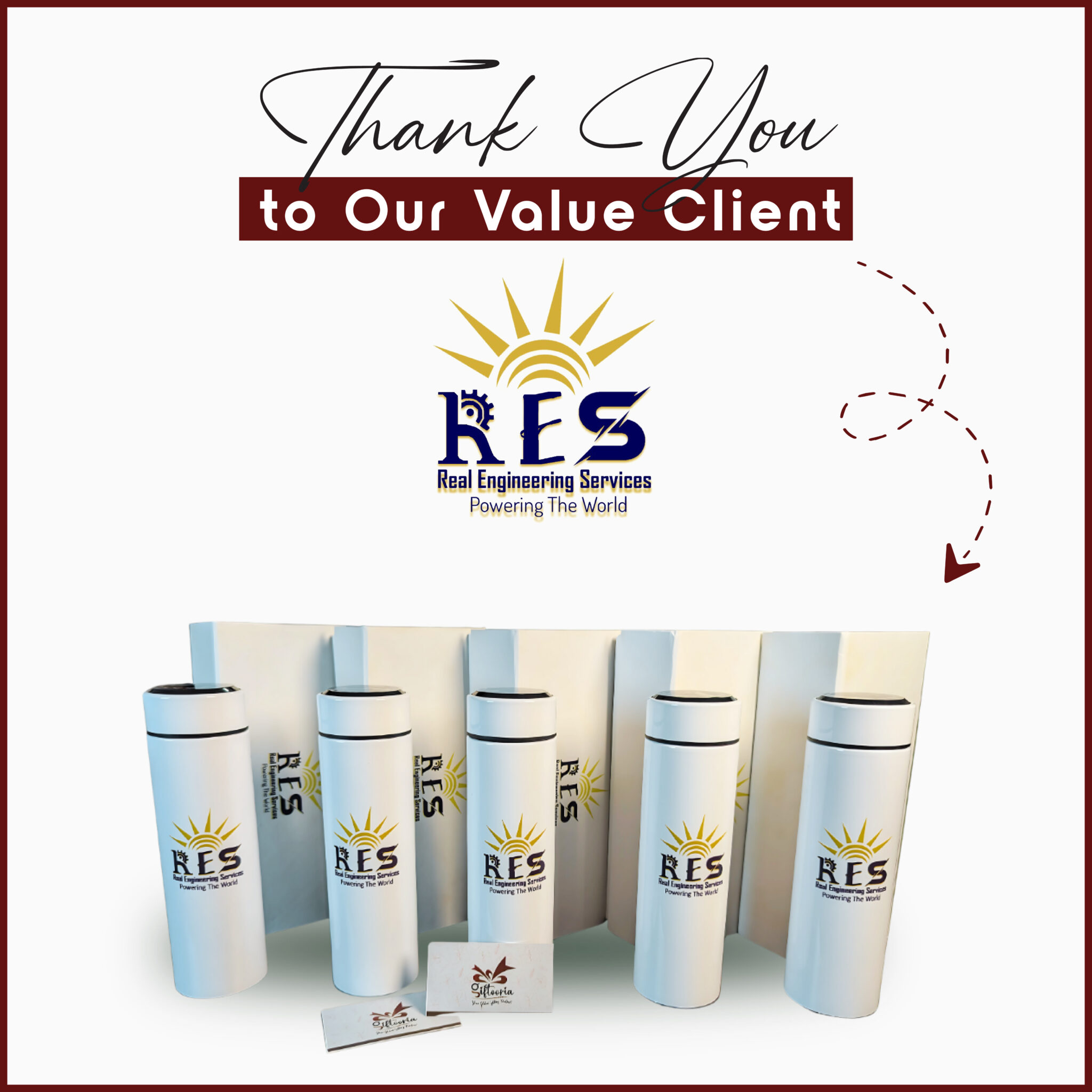 Smart Temperature Display Bottle in Custom Branded Corporate Box
