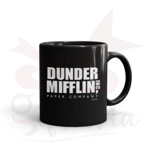 Black Ceramic Mug with Custom Logo Printing