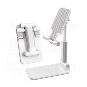 Customized White Folding Mobile Stand with Logo Printing