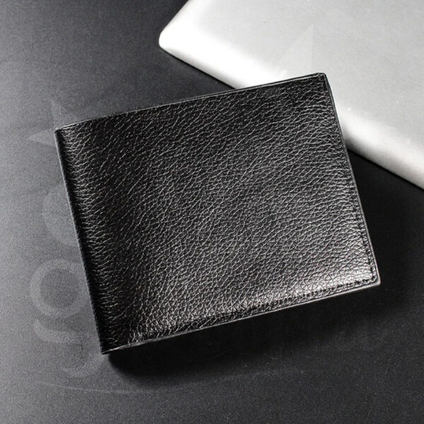 Customized Black Leather Wallet