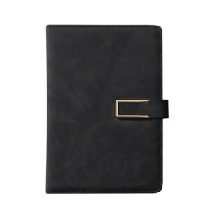Golden Magnetic Buckle Leather Notebook