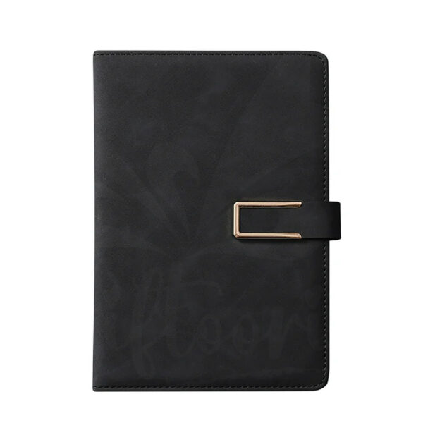 Golden Magnetic Buckle Leather Notebook