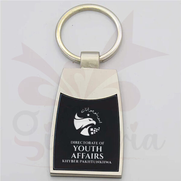 Metal Keychain with Custom Enamel Branding – Directorate of Youth Affairs KPK