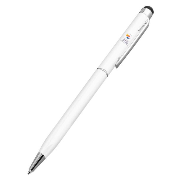 White Metal Pen with Logo for Corporate Use