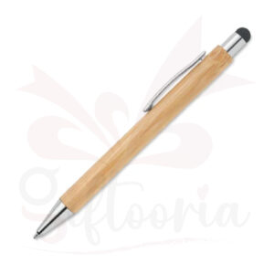 Premium bamboo stylus pen with engraved name – eco-friendly personalized corporate gift by Giftooria