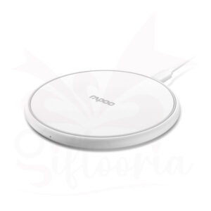 White customized wireless charger with company logo branding