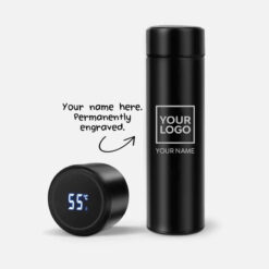 Black Temperature Display LED Bottle